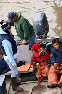 family on the yukon river